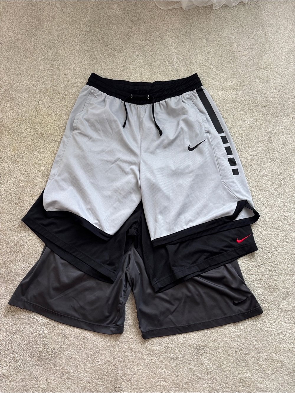Lot- 3 Pair Nike Basketball shorts